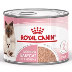 Royal Canin mother & babycat natvoer voor katten en kitten 195gr blik mousse