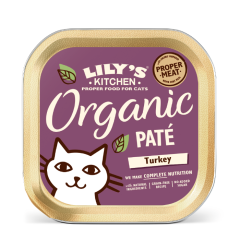 Lily's Kitchen Organic Paté met Kalkoen natvoer kat 19 x 85 gram