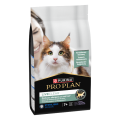 Purina Pro Plan liveclear sterilised kalkoen 7+ kat 1,4kg