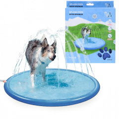 Coolpets splash zwembad sproeier blauw hondenspeelgoed