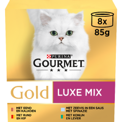 Gourmet Gold Multipack Luxe Mix natvoer kat 8 x 85 gram