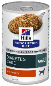 Hill's Prescription Diet w/d Diabetes Care hondenvoer nat met Kip 12x370g blik