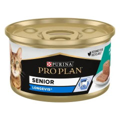 Purina Pro Plan Mousse Rijk aan Tonijn Senior 7+ natvoer kat 85 gram