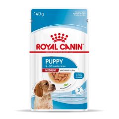 Royal Canin Medium natvoer voor puppy zakjes 10x140gr