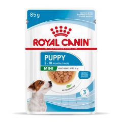 Royal Canin Mini natvoer voor puppy brokjes in saus zakjes 12x85gr