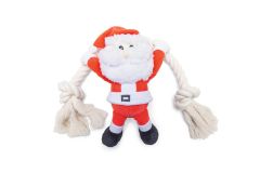 Beeztees Knuffel Kerstman met Touw hondenspeelgoed