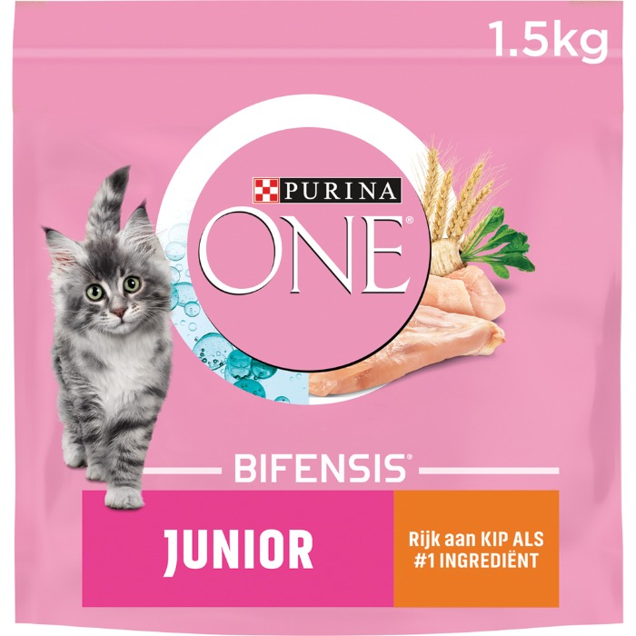 Purina One Junior Rijk aan Kip en Volkoren Granen kattenvoer 1.5kg