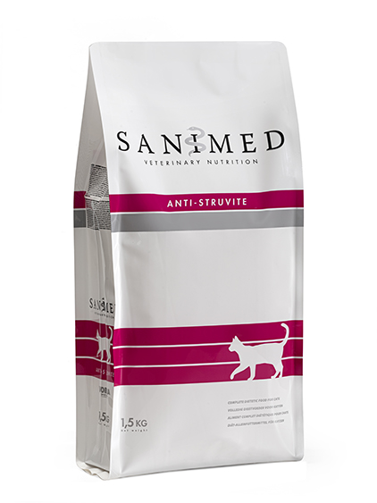 Sanimed Anti-Struvite droogvoer kat 1,5 kilo