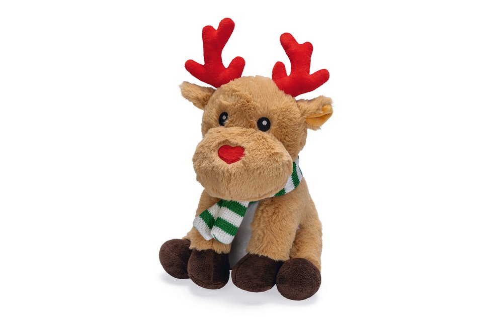 Beeztees Kerst Rendier Vixen - Hondenspeelgoed - Pluche - 26,5x18,5x16 cm